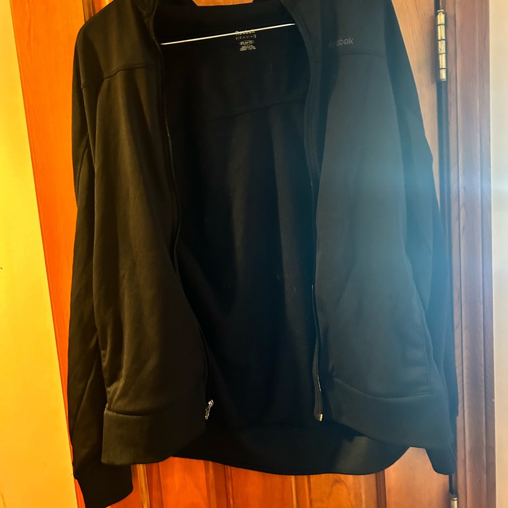 Reebok Black zip up sweatshirt